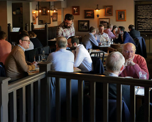 the broad chare restaurant, Newcastle busy tables filled with customers at the Broad Chare in Newcastle