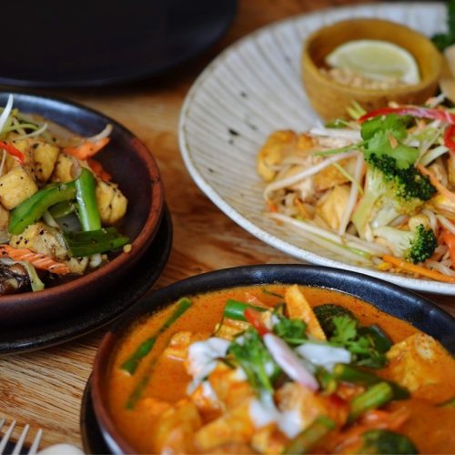nadon Three Thai dishes from Nadon Thai restaurant in newcastle