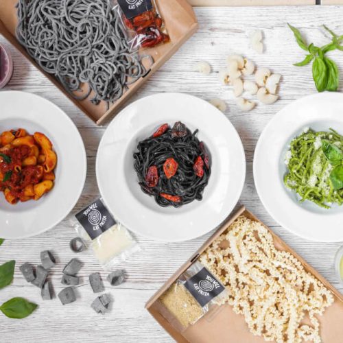 Pasta dishes from Pasta Factory, Northern Quarter in Manchester