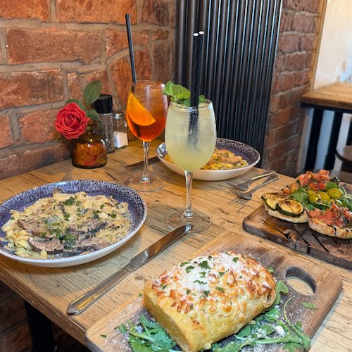 Italian dishes from Sicilian NQ, Turner Street in Manchester